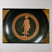 Coupe grecque à silhouette rouge, représentant le