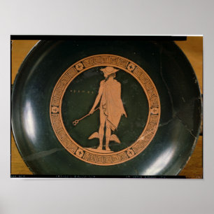 Affiches Coupe grecque à silhouette rouge, représentant le