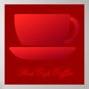 Affiches Coupe rouge et soucoupe