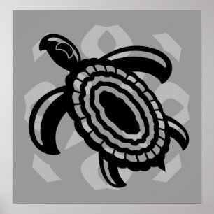 Affiches coupées de tortue