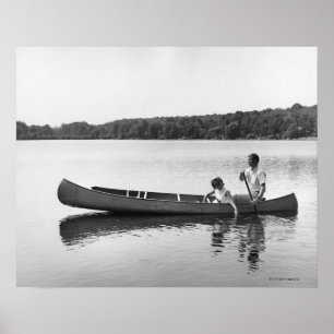 Affiches Couple à Canoe