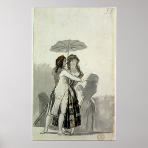 Affiches Couple avec Parasol