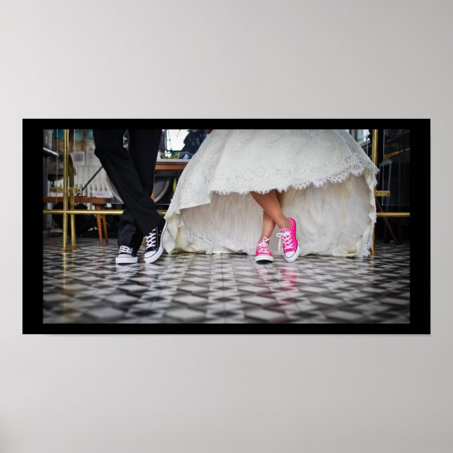 Affiches Couple mariage dans un style rétro Cinties Diner (Devant)