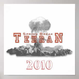 Affiches Coupure de ressort Téhéran, bombe nucléaire, ar