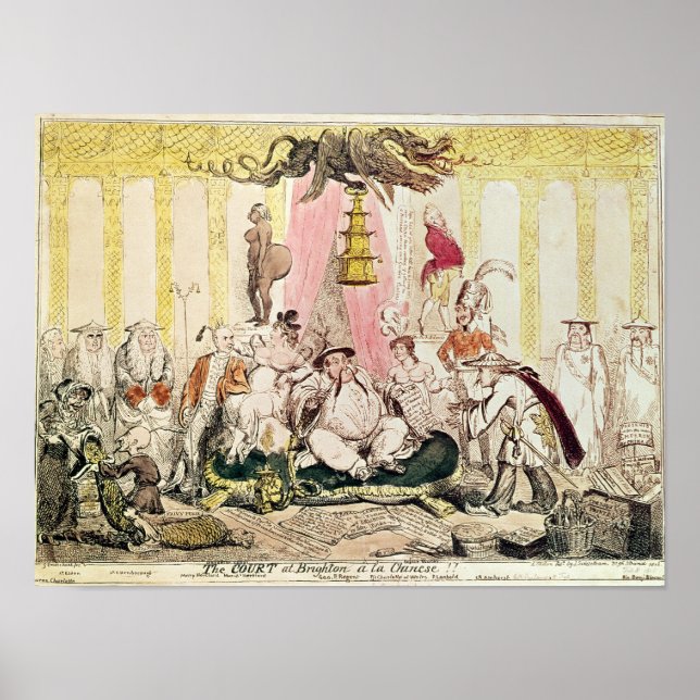 Affiches Cour de Brighton a la Chinese, 1816 (Devant)