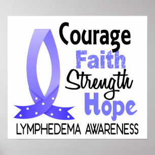 Affiches Courage Foi Force Espoir Lymphedema
