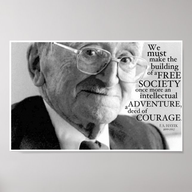 Affiches "Courage", Friedrich A. Hayek (Devant)