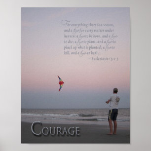Affiches Courage Kite Flyer sur la plage