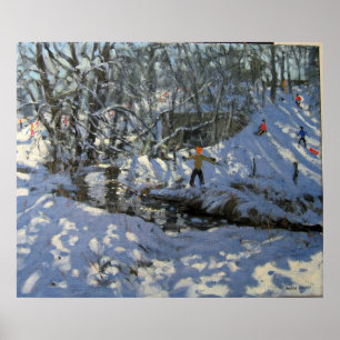 Affiches Courant Derbyshire d'hiver