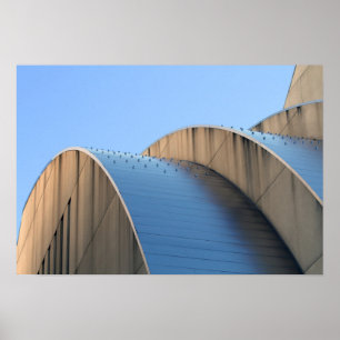 Affiches Courbes bleues Kauffman Centre, Kansas City