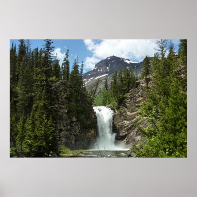 Affiches Courir Eagle Falls au parc national des Glaciers (Devant)