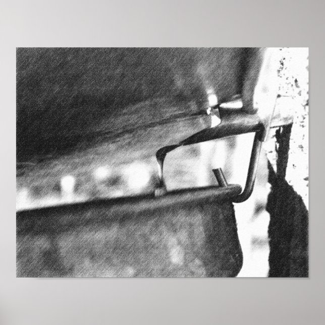 Affiches Courir Maple Sap Bucket Black Pencil Art (Devant)