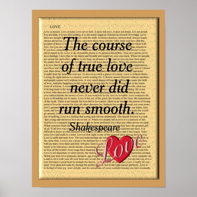 Affiches Cours de Véritable amour - imprimé d'art (Devant)