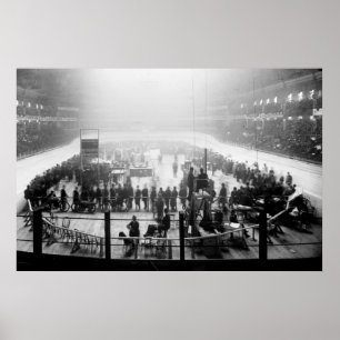 Affiches Course de moto intérieure, début des années 1900