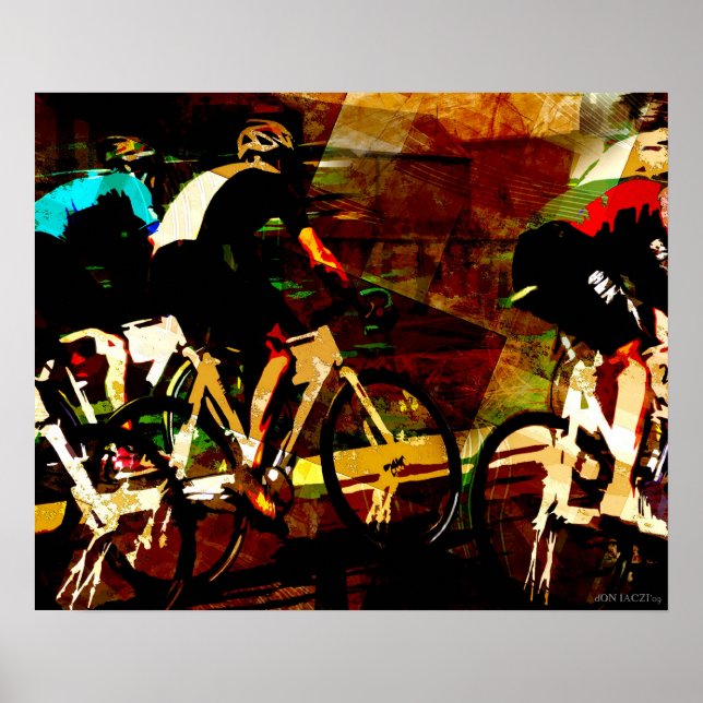 Affiches Course sur piste (Devant)