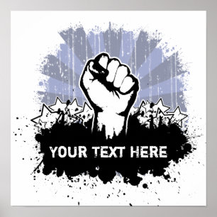 Affiches Coutume de poing de liberté