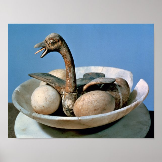 Affiches Couvercle d'un bocal d'albâtre décoré d'un oiseau (Devant)