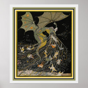 Affiches Couverture de dragon Art Nouveau pour Jugend