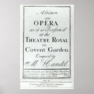 Affiches Couverture de Partition pour Alcina