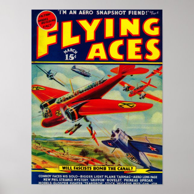 Affiches Couverture du magazine Flying Aces 4 (Devant)