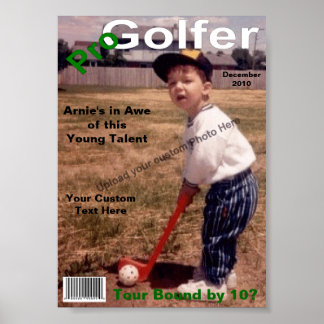 Affiches Couverture Magazine Personnalisée, Pro Golfer