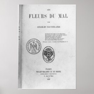 Affiches Couverture, première édition de 'Les Fleurs du