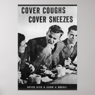 Affiches Cover Coughs, Cover Sneezes