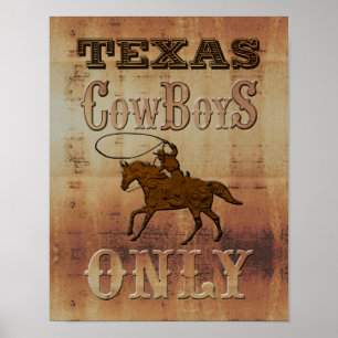 Affiches Cowboys de Texas~ seulement