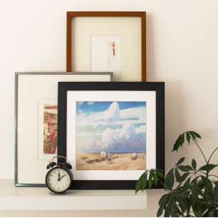 Affiches Cowboys occidentaux vintages, Wagons couverts par