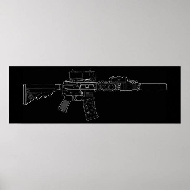 Affiches CQBR MK18 Mod 0 (Devant)