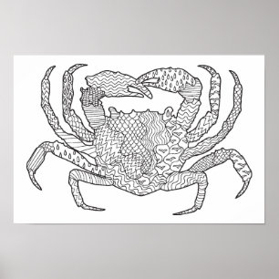 Affiches Crabe 2 de Zendoodle