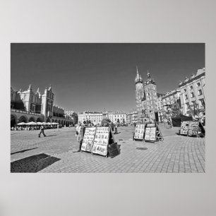 Affiches Cracovie, carré principal du marché, Pologne,