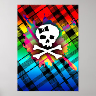 Affiches Crâne arc-en-ciel