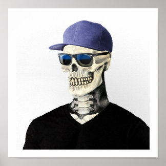 Affiches Crâne avec Swagger