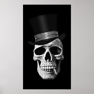 Affiches Crâne de casquette supérieur