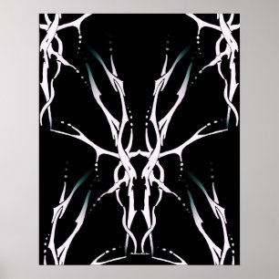 Affiches Crâne de cerf design tribal pour chasseurs de cerf