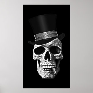Affiches Crâne de chapeau supérieur