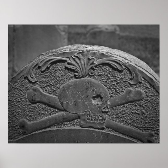 Affiches Crâne et os croisés (Devant)