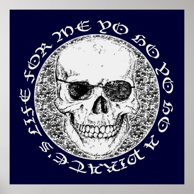 Affiches crâne pirate (Devant)