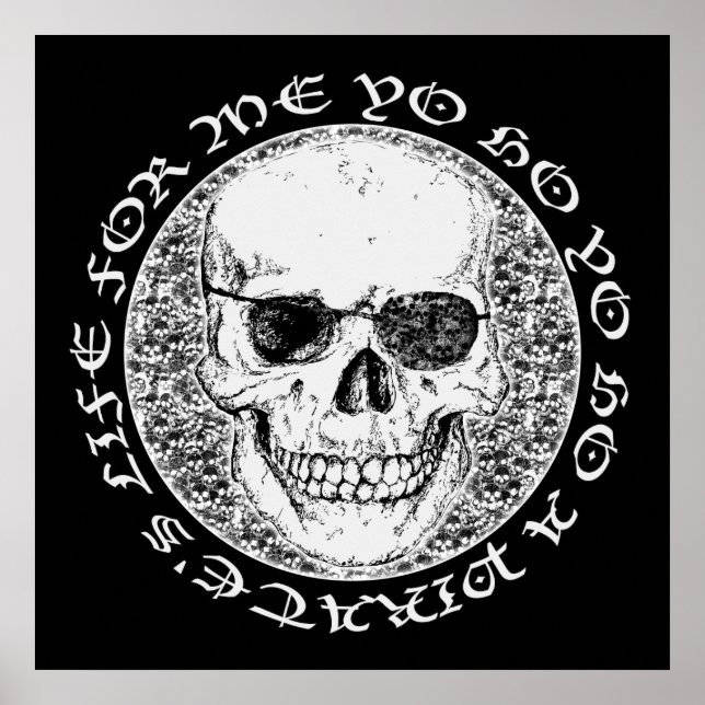 Affiches crâne pirate (Devant)