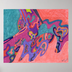 Affiches Crashers de lune, art abstrait
