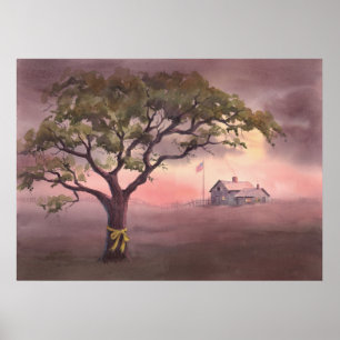 Affiches CRAVATE a RIBBON JAUNE par SHARON SHARPE