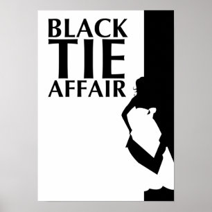 Affiches cravate noire : belle silhouette