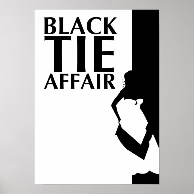Affiches cravate noire : belle silhouette (Devant)
