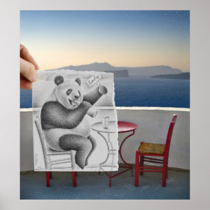 Affiches Crayon contre l'appareil-photo - isolé