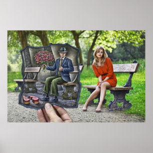 Affiches Crayon contre l'appareil-photo - monsieur de