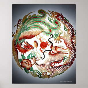 Affiches Crayon Dragon et Phoenix