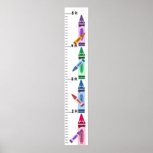 Affiches Crayons de cartons colorés Graphique de croissance