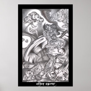 Affiches Crazy Golfer