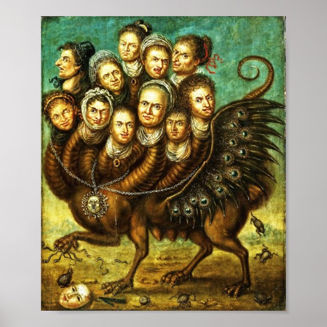 Affiches Créature ailée de Chimera Monster du début du 18èm (Devant)